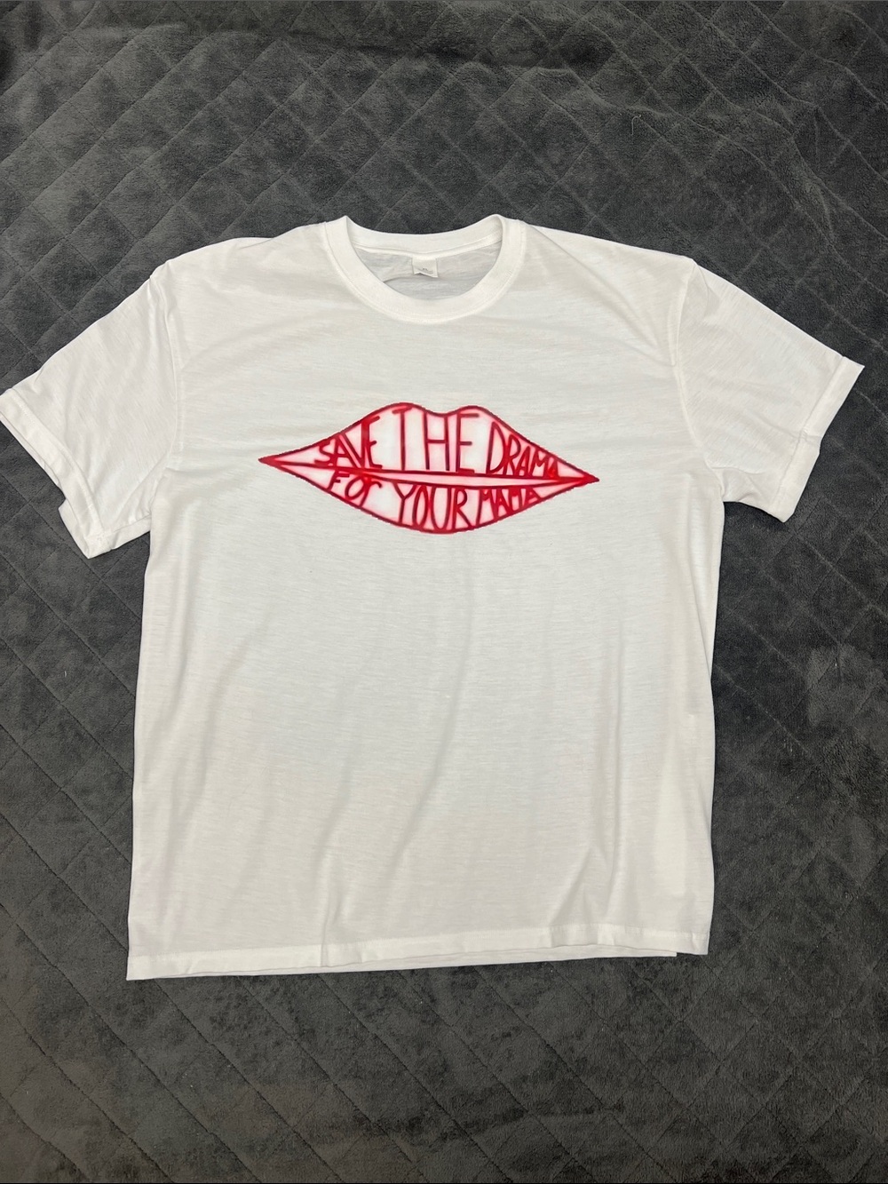 White Graphic Tee Save the Drama for your Mama